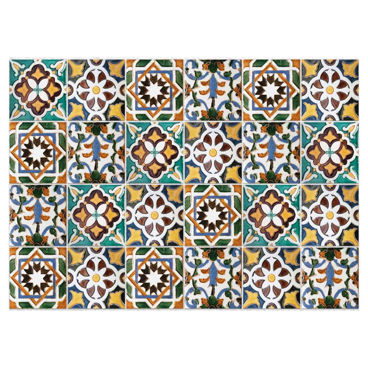 Bricocenter STICKER KITCHEN PANEL TILES GREEN 47.5X70 CM