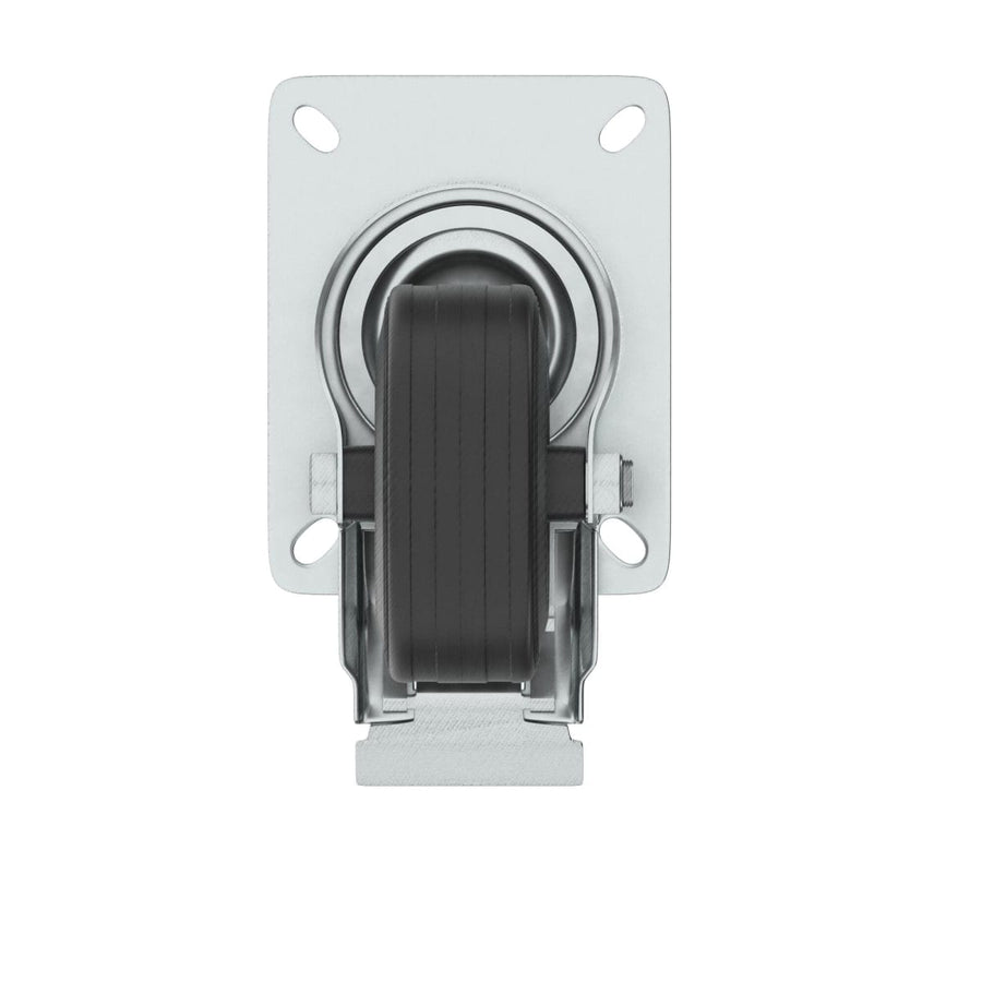 Bricocenter 100MM DIAMETER FIXED RUBBER WHEEL WITH PLATE