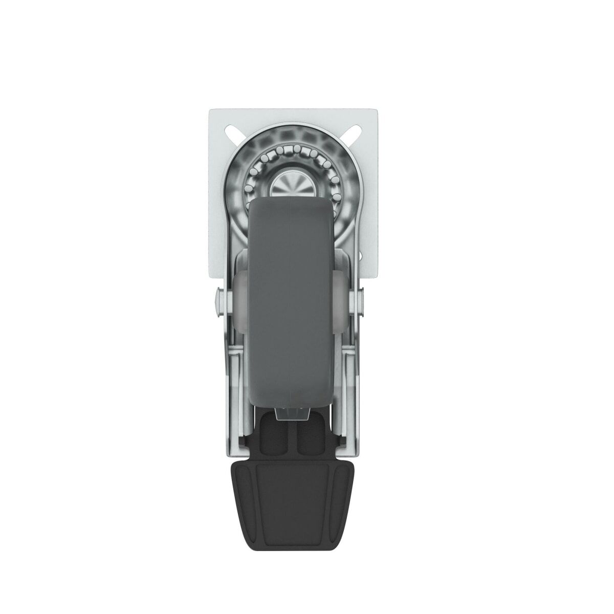 LIGHT WHEEL WITH BRAKE DIAMETER 50 MM WITH PLATE