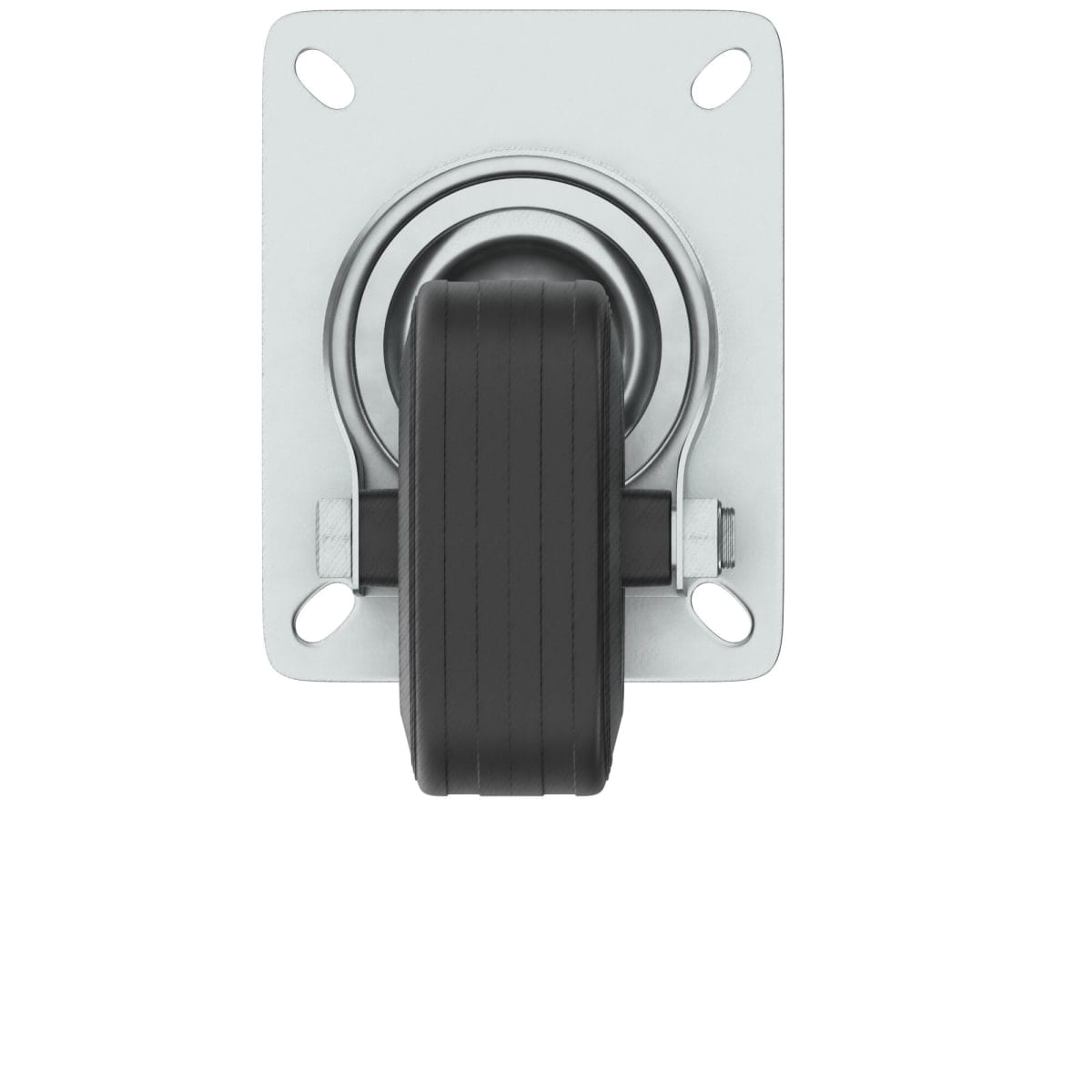 Bricocenter 125MM DIAMETER SWIVEL RUBBER WHEEL WITH PLATE
