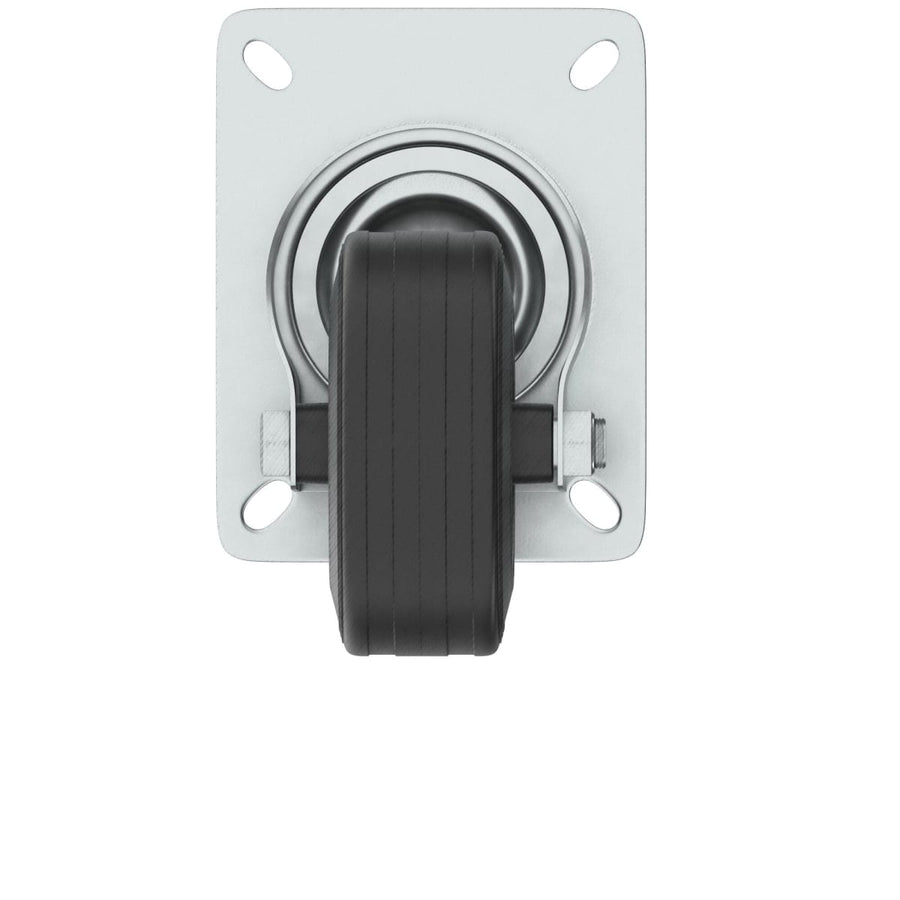 Bricocenter 125MM DIAMETER SWIVEL RUBBER WHEEL WITH PLATE