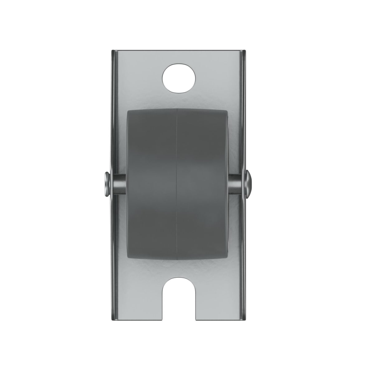25 MM DIAMETER NYLON AND RUBBER WHEEL, FIXED SUPPORT