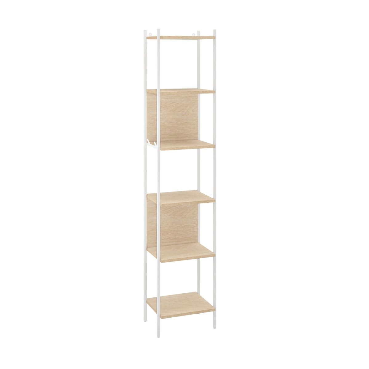 Bricocenter EASY COLUMN 6 SHELVES CM. L38.2XP32XH184 OAK/WHITE WITH FEET