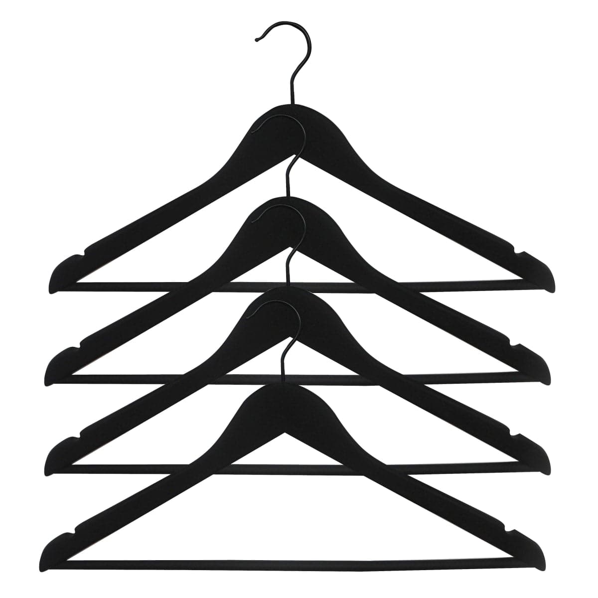 Bricocenter SET OF 4 SPACEO BLACK NON-SLIP HANGERS