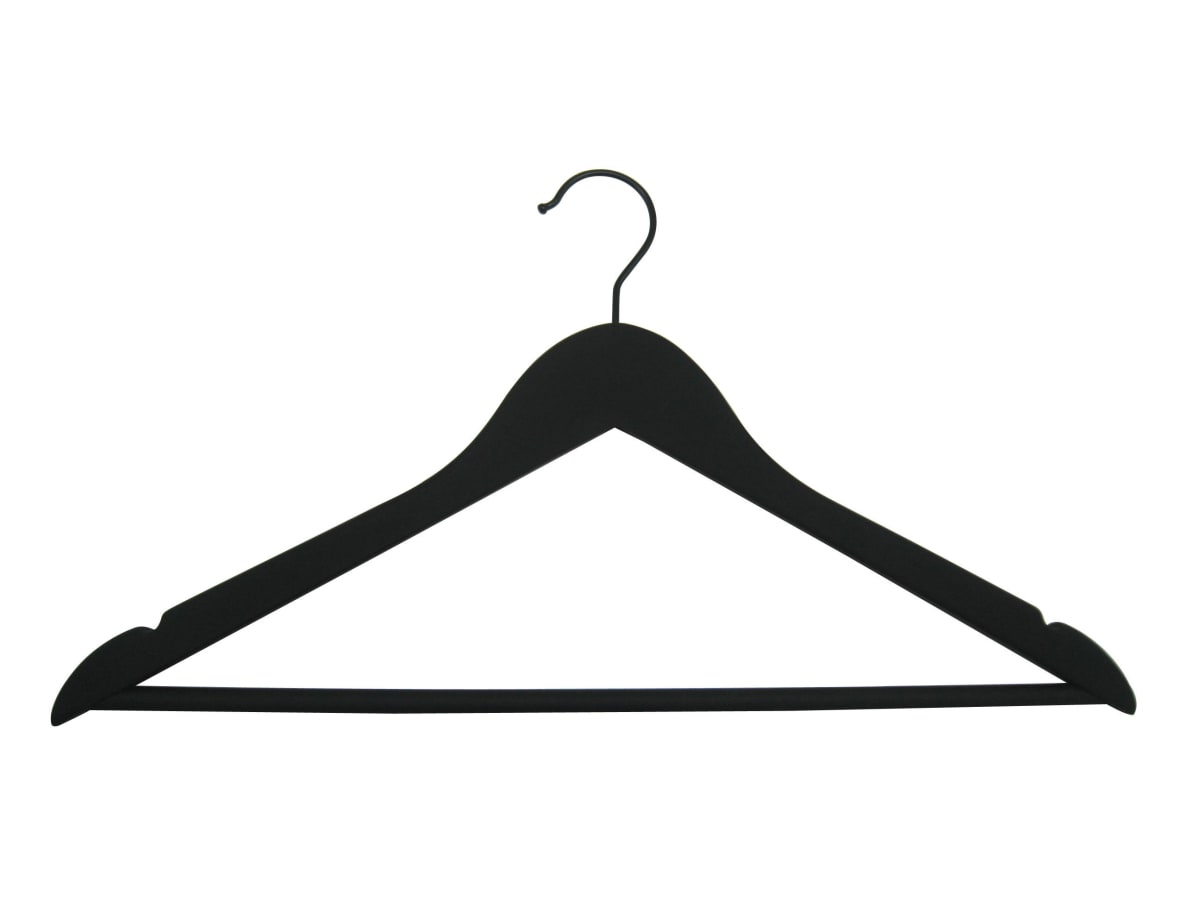 SET OF 4 SPACEO BLACK NON-SLIP HANGERS