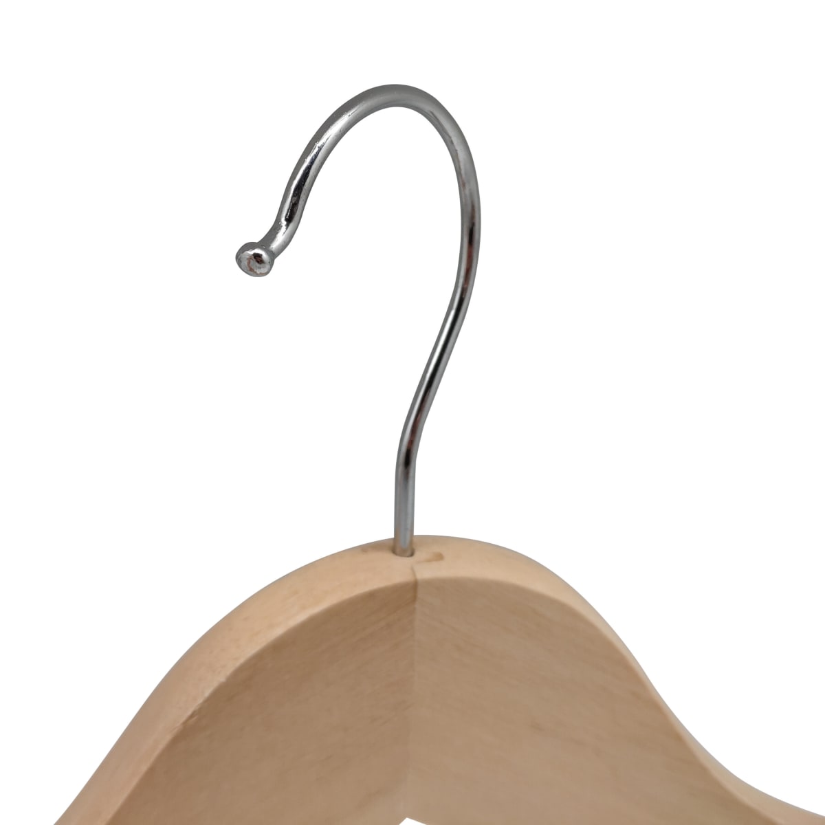 SET 4 NATURAL WOOD HANGERS 44.5 CM SPAC