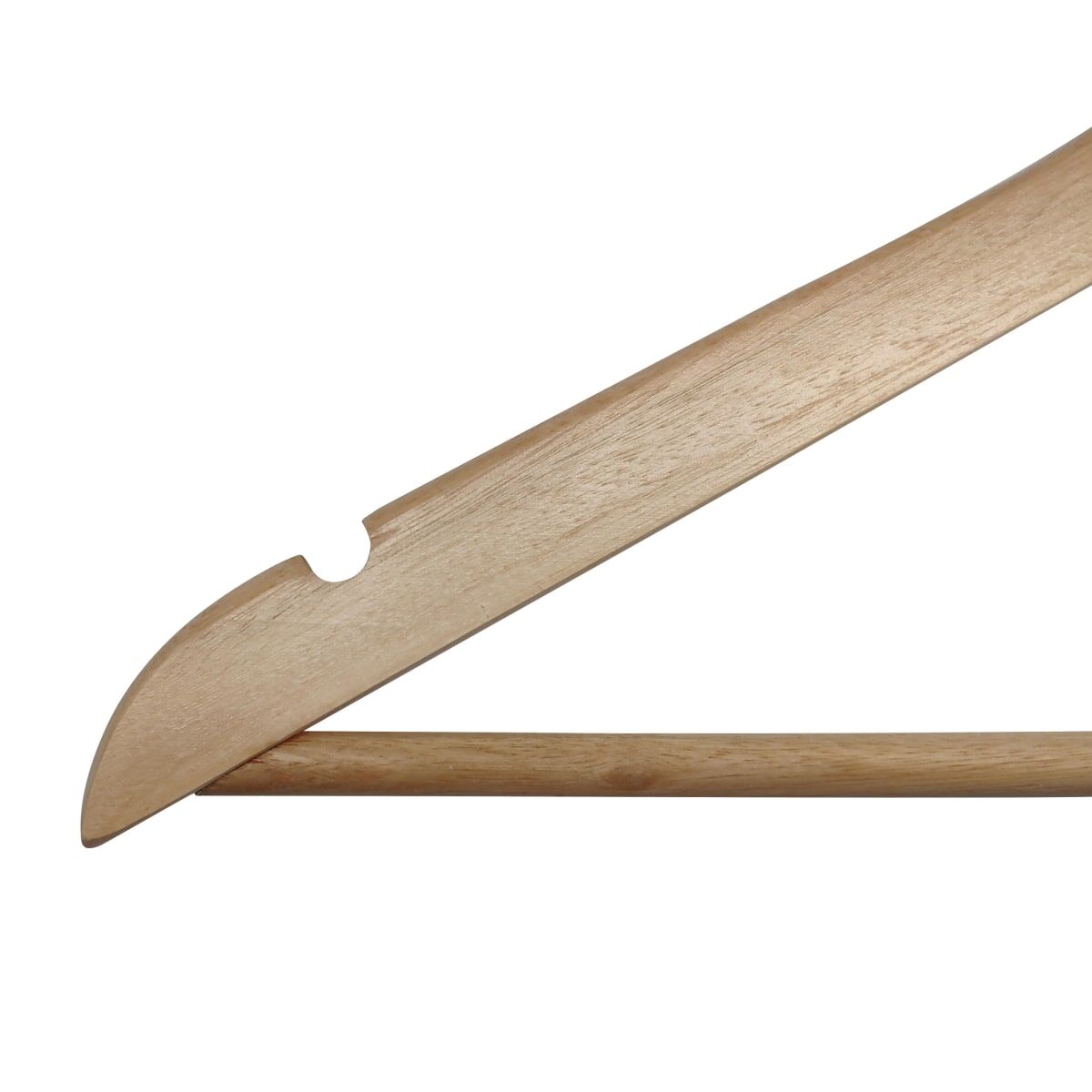 SET 4 NATURAL WOOD HANGERS 44.5 CM SPAC