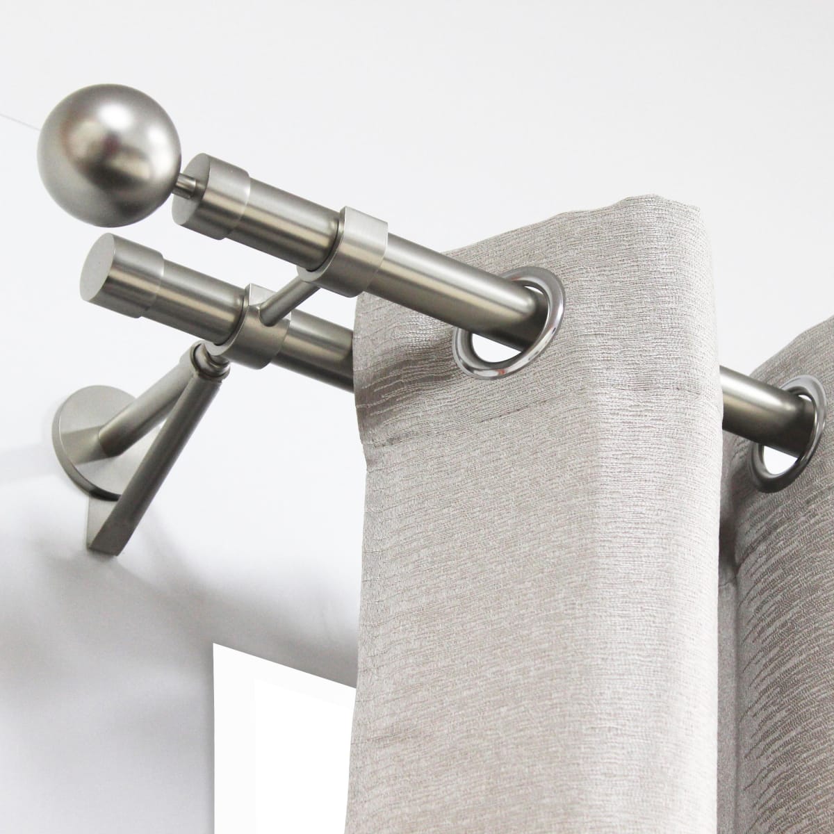 Bricocenter DOUBLE STAND OPEN KALI METAL NICKEL 135-215/190-270MM D20