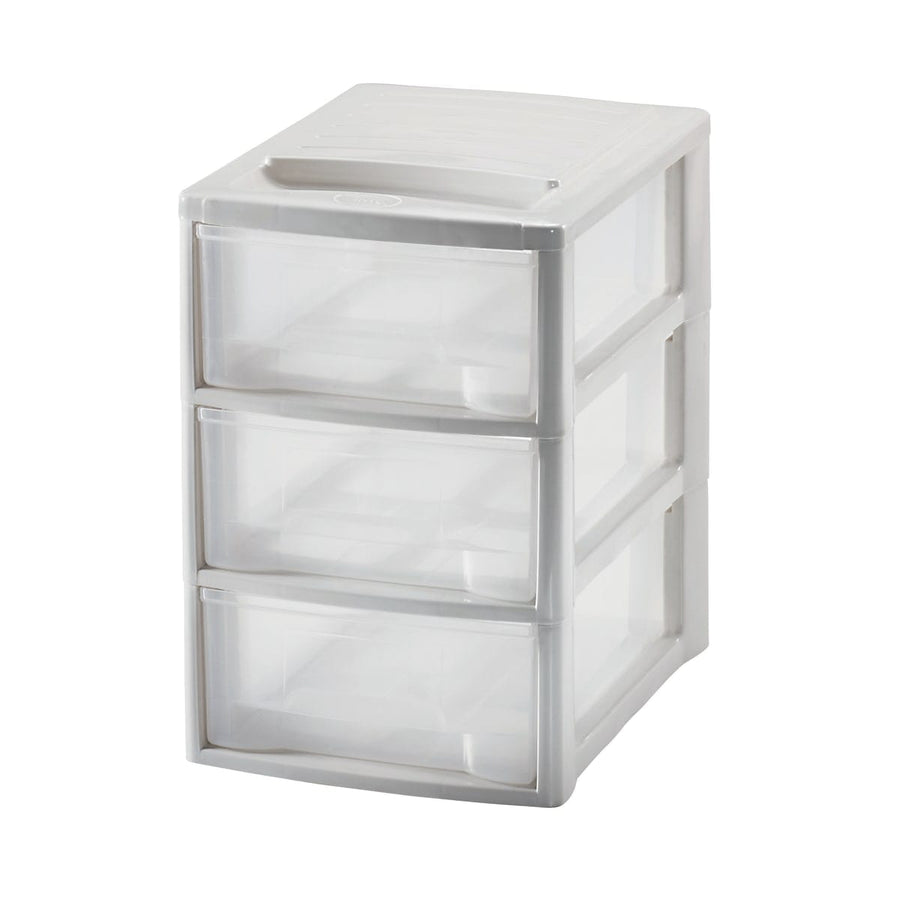 Bricocenter MINI EMPIRE 3-DRAWER CABINET A5 W19xD28xH26CM PLASTIC CABINET ASSORTED COLOURS