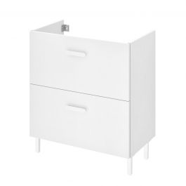 EASY MOBILE BASE UNIT 2 DRAWERS CM. L70XP40X79.5H MATT WHITE WITH FEET