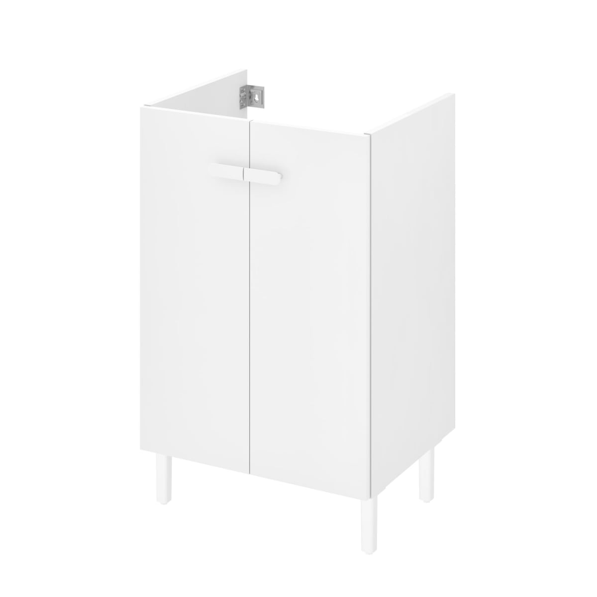 Bricocenter BASE MOBILE EASY 2 ANTE CM. L50XP40X79,5H BIANCO OPACO CON PIEDINI