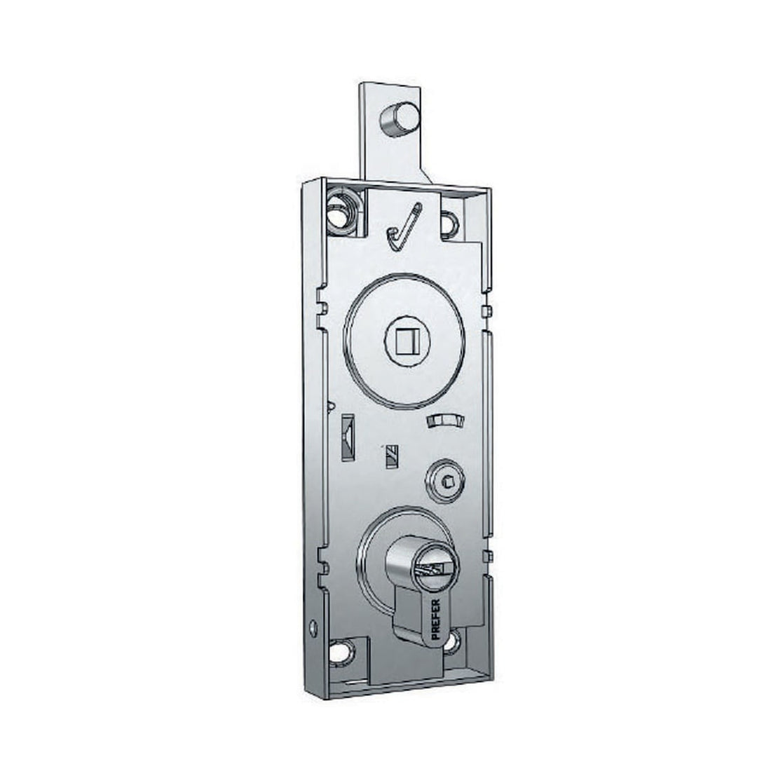 OVERHEAD DOOR LOCK RIGHT/LEFT 67 MM CENTRE DISTANCE ROUND STEEL CYLINDER Z