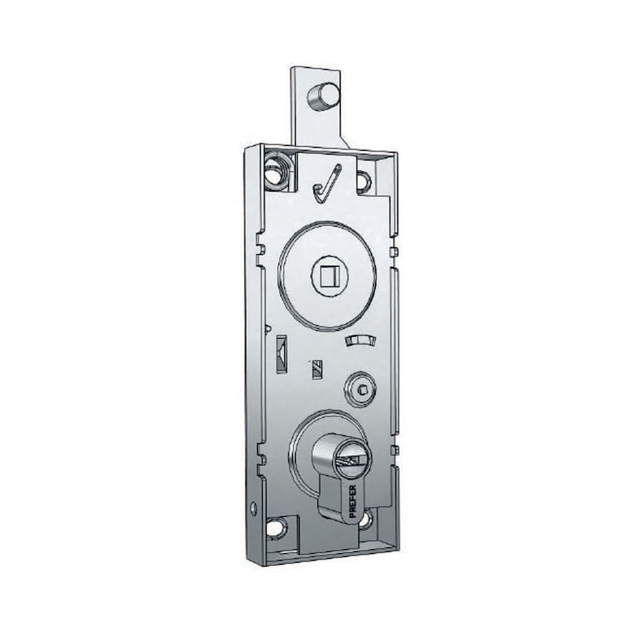 Bricocenter OVERHEAD DOOR LOCK RIGHT/LEFT 67 MM CENTRE DISTANCE ROUND STEEL CYLINDER Z