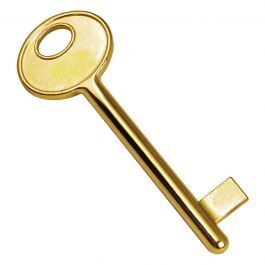 BRASS-PLATED PASSE PARTOUT KEY 2 PIECES