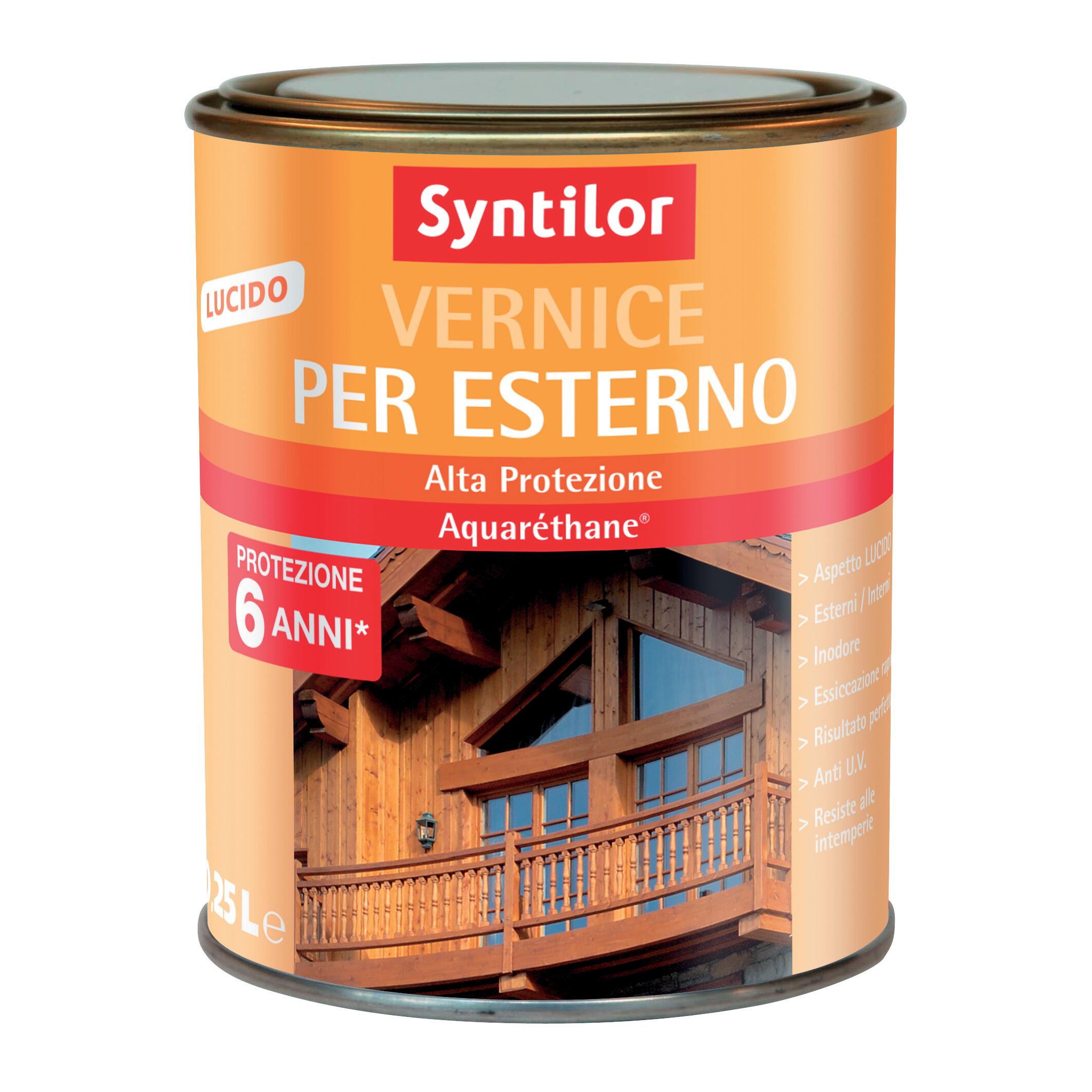 Syntilor high-protection water-based protective wood varnish, brilliant white, 250 ml