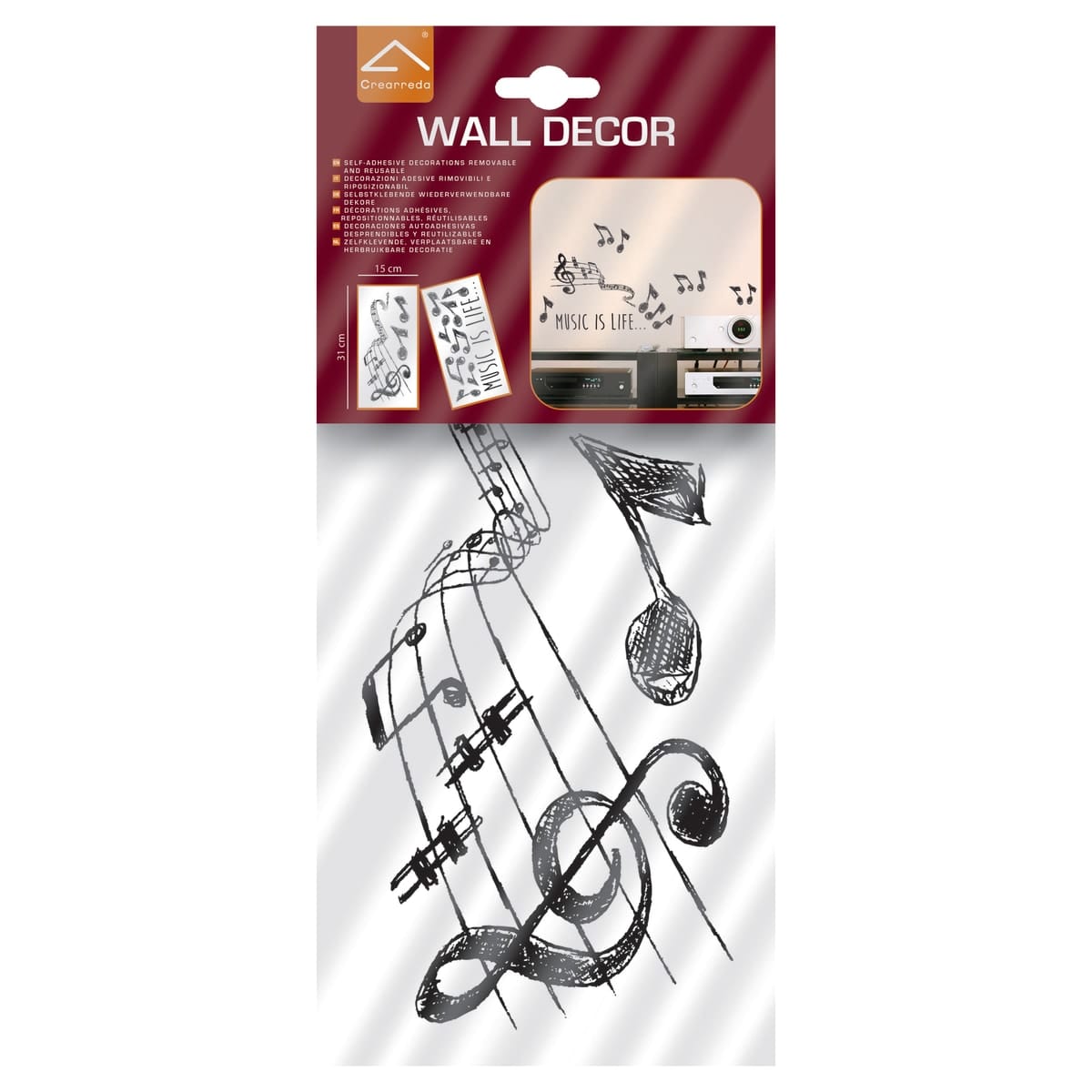 Bricocenter MUSIC STICKER 15.5X34 CM