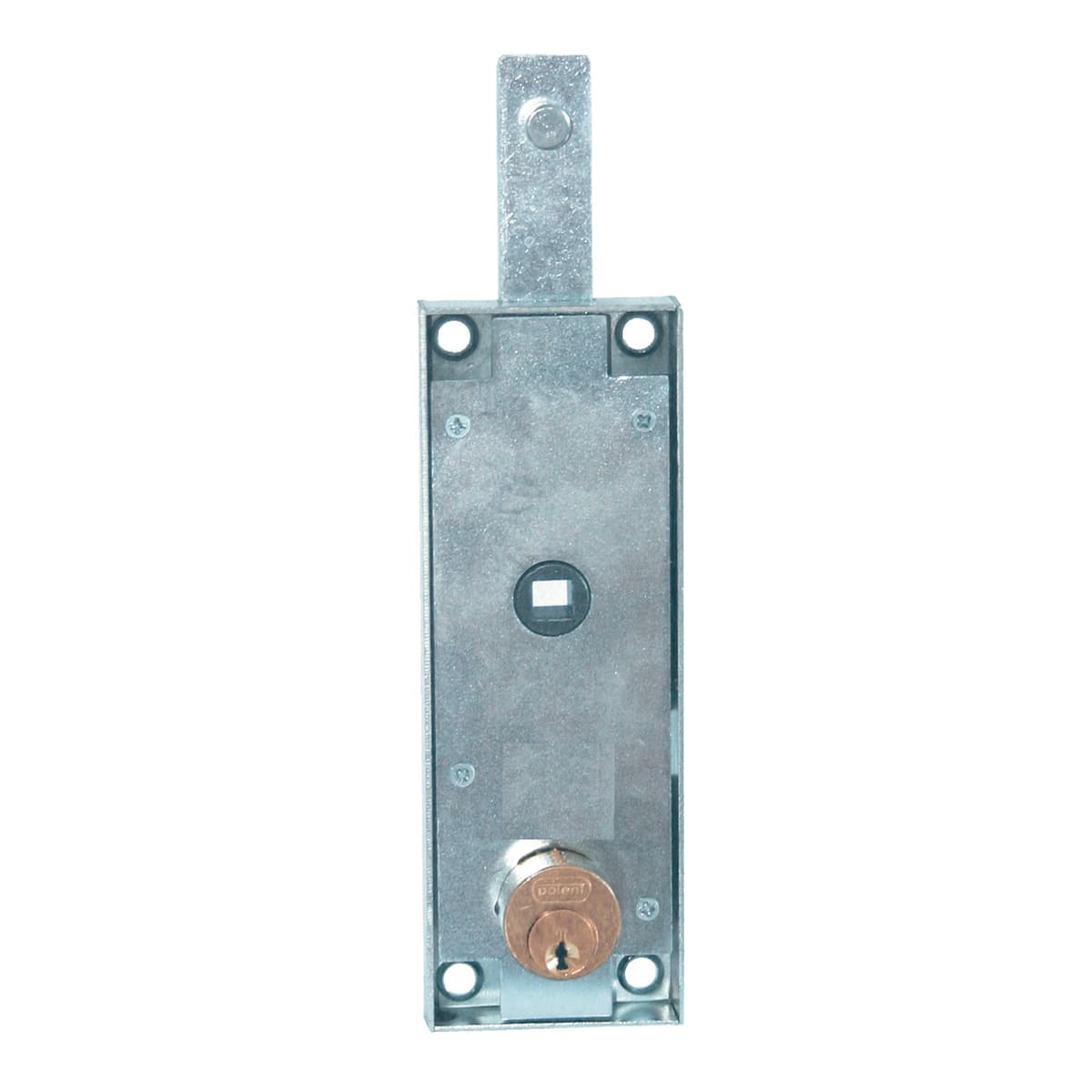 Bricocenter OVERHEAD DOOR LOCK ROUND CYLINDER RIGHT/LEFT IN 67 MM CENTRE DISTANCE GALVANISED STEEL