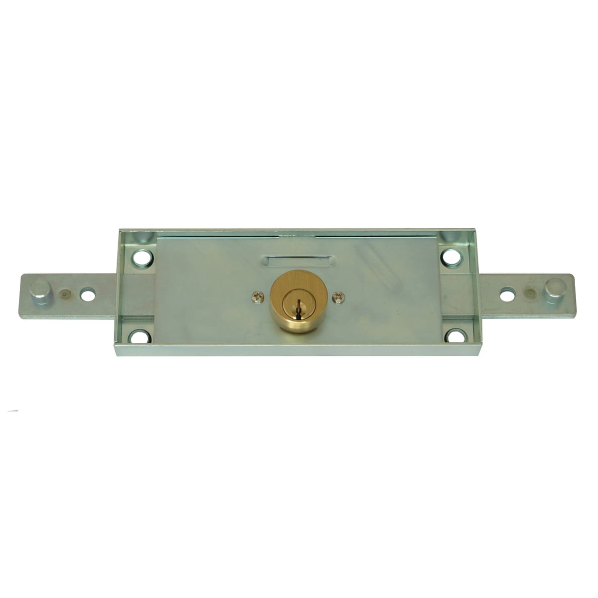 Bricocenter LOCK FOR SHUTTER RIGHT/LEFT ROUND CYLINDER STRAIGHT DEADBOLT GALVANISED STEEL