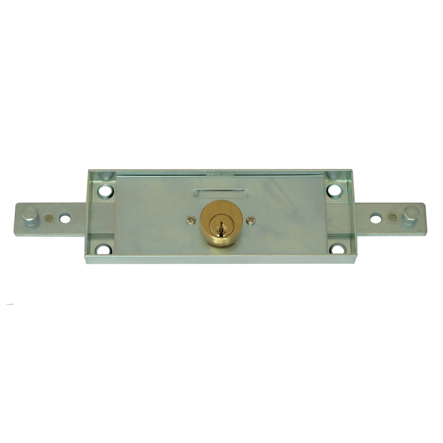 Bricocenter LOCK FOR SHUTTER RIGHT/LEFT ROUND CYLINDER STRAIGHT DEADBOLT GALVANISED STEEL