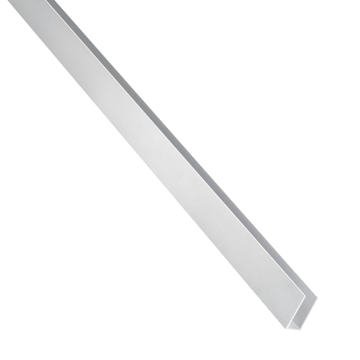 10 x 15 mm aluminium U-profile, 1 m, polished anodised