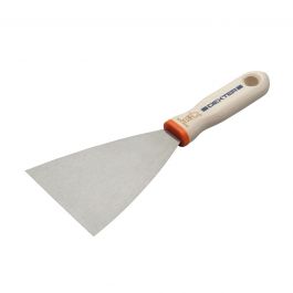 DEXTER SMOOTH PUTTY KNIFE 100 MM STEEL BLADE WOODEN HANDLE
