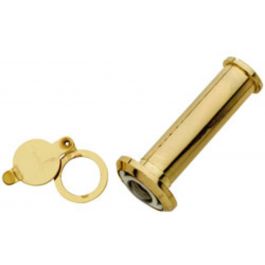 PEEPHOLE 50X82 MM DIAMETER 14 MM BRASS-PLATED STEEL