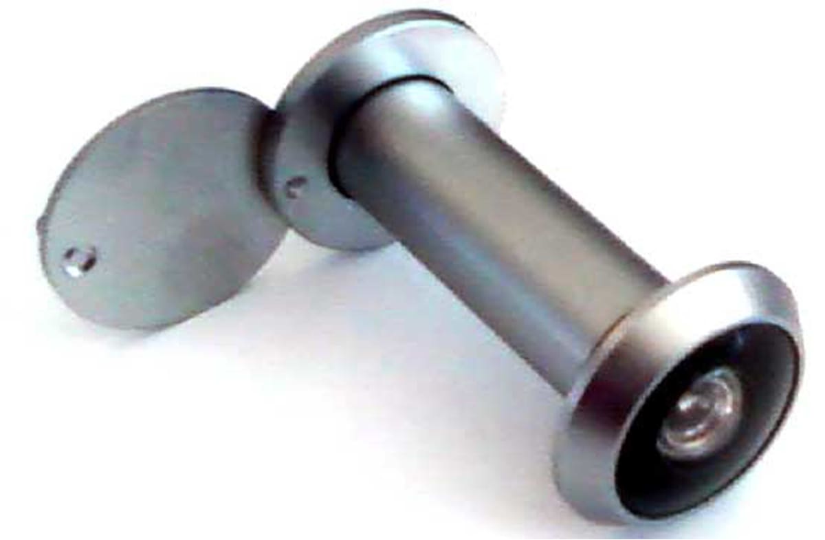 PEEPHOLE 60 X100MM DIAMETER 16MM SATIN CHROME