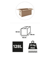 CARDBOARD BOX W80xD40xH40 128LT