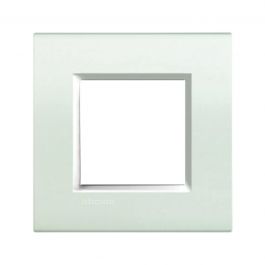 LIVING LIGHT SQUARE 2 PLACE PLATE WHITE