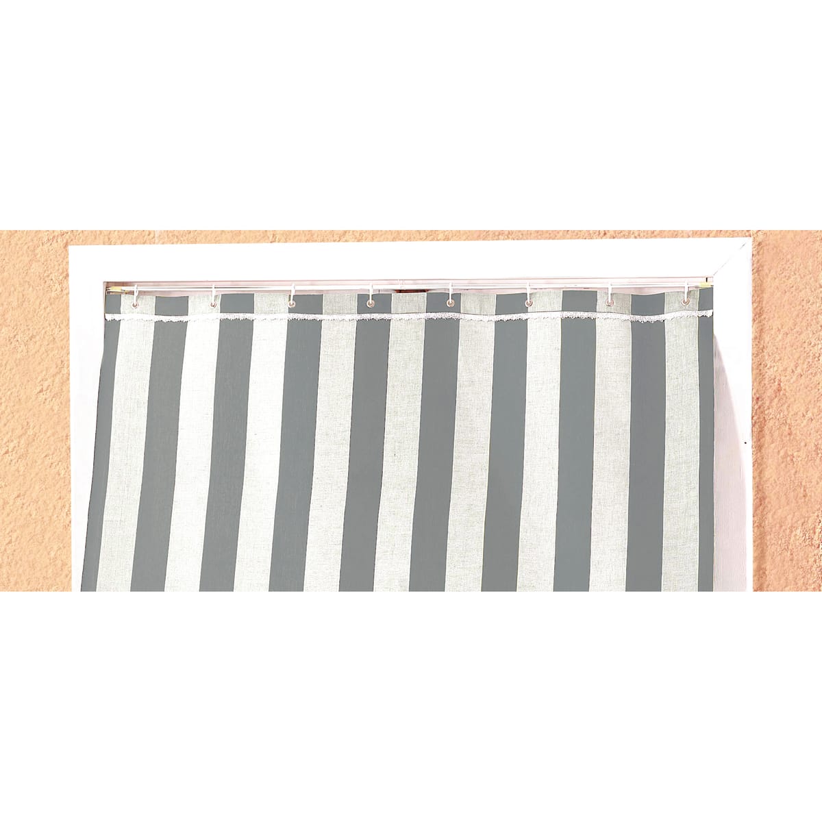 Bricocenter CARIBBEAN BALCONY AWNING 140X300 R/GREYC/HOOKS