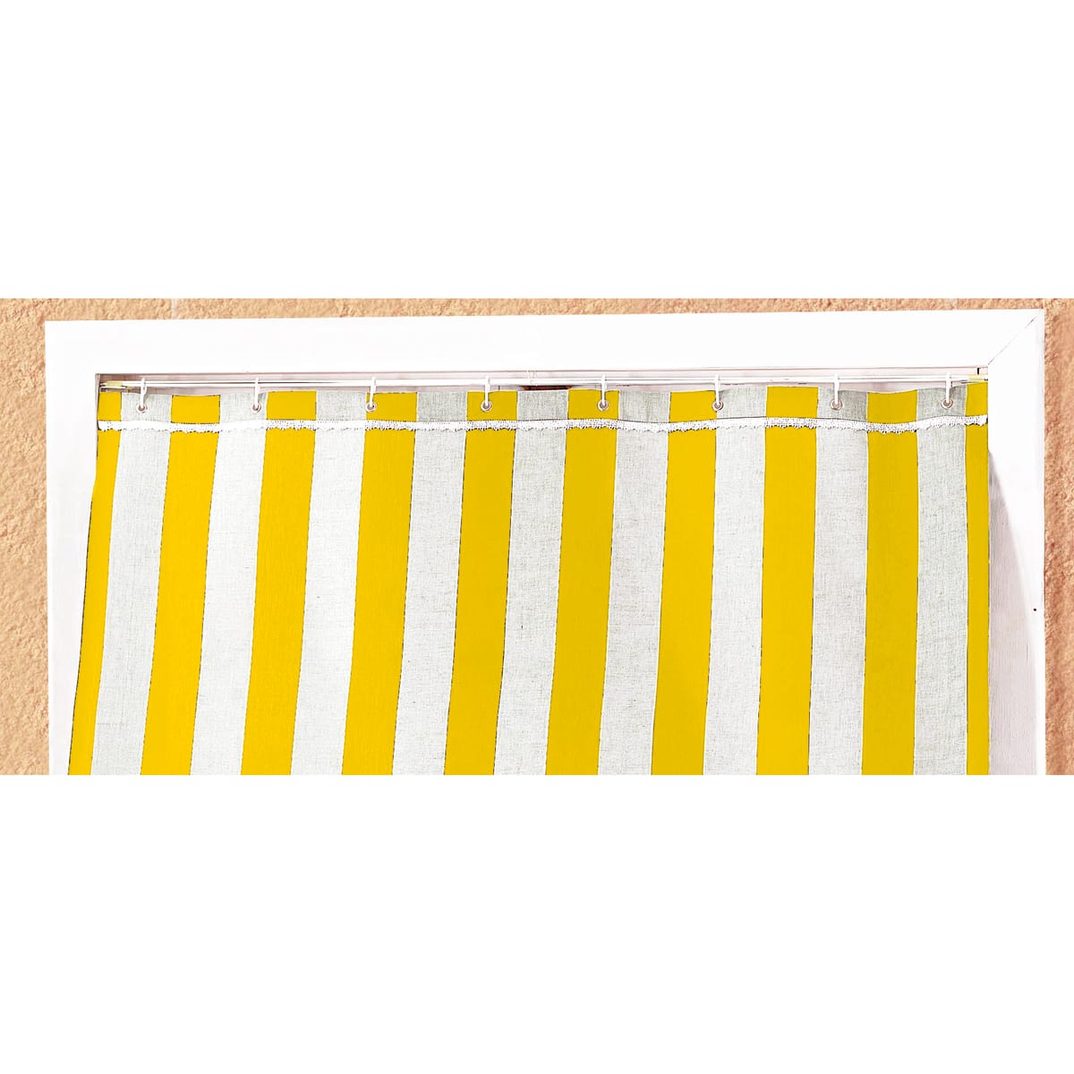 CARIBBEAN BALCONY AWNING 140X300 R/YELLOWC/HOOKS