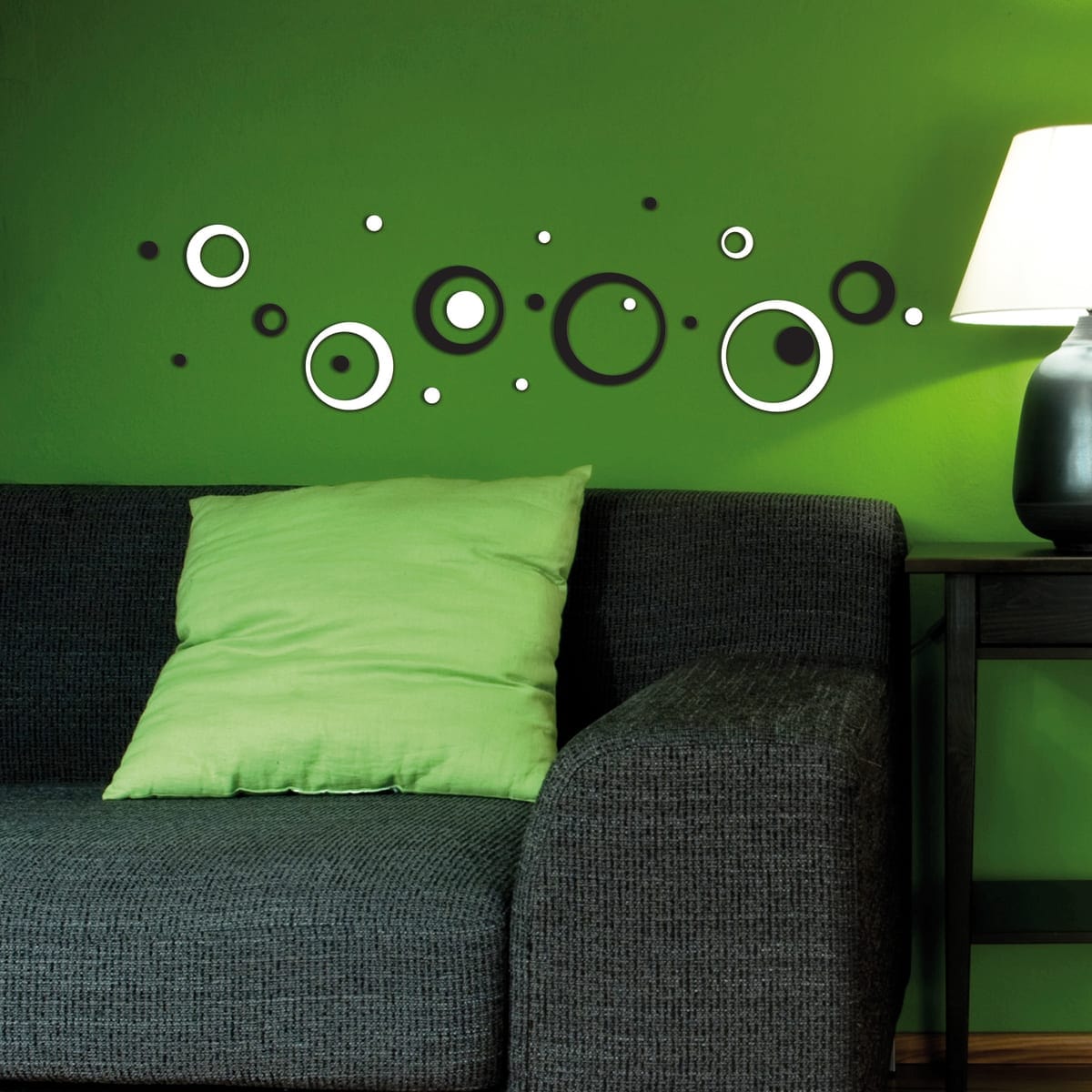 Bricocenter STICKER FOAM 3D CIRCLES BLACK &amp; WHITE 115.5X34 CM