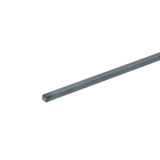 8x8mm solid square steel profile, 1m, natural finish