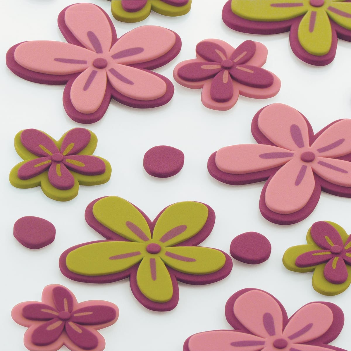 Bricocenter STICKER FOAM 3D LITTLE FLOWERS 15.5x34