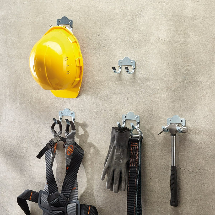 Bricocenter SET 5 DOUBLE HOOKS CAPACITY 20 KG H 6 CM