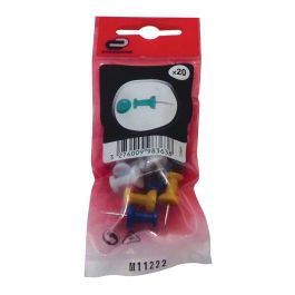20 PLASTIC THUMBTACK ASSORTED COLORS