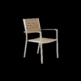 CHAIR WITH ARMRESTS MENORCA NATERIAL 57X55 ALUMINUM POLIWOOD