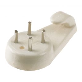 WHITE NYLON HOOK THREE PRONGS 5 PIECES