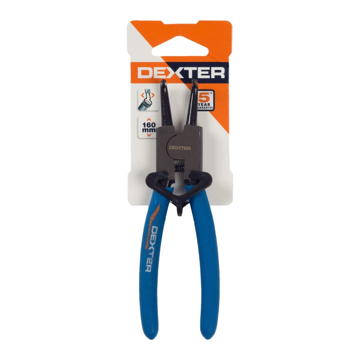 Bricocenter DEXTER 160 MM CHROME VANADIUM CURVED BEAK PLIERS FOR OUTER RINGS