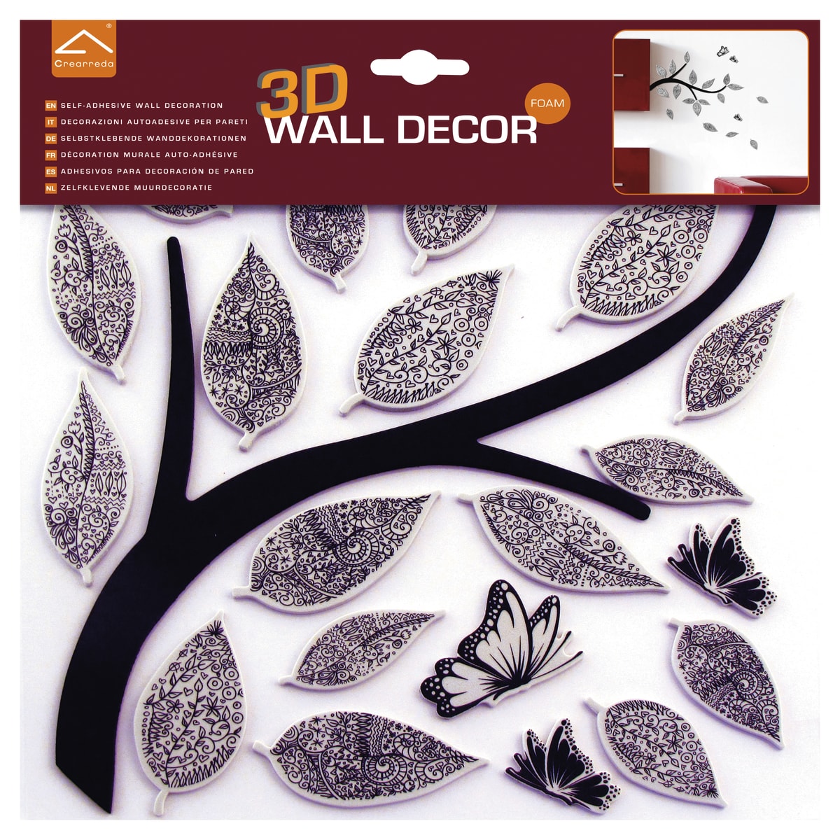 3D BRANCH FOAM STICKER 31.5X34 CM