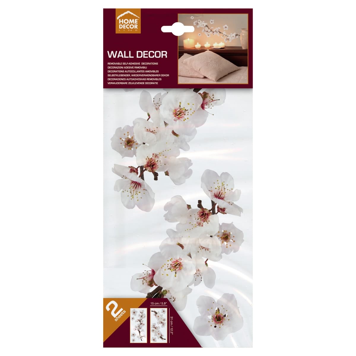 Bricocenter PHOTOGRAPHIC BLOSSOM STICKER 15.5X34 CM