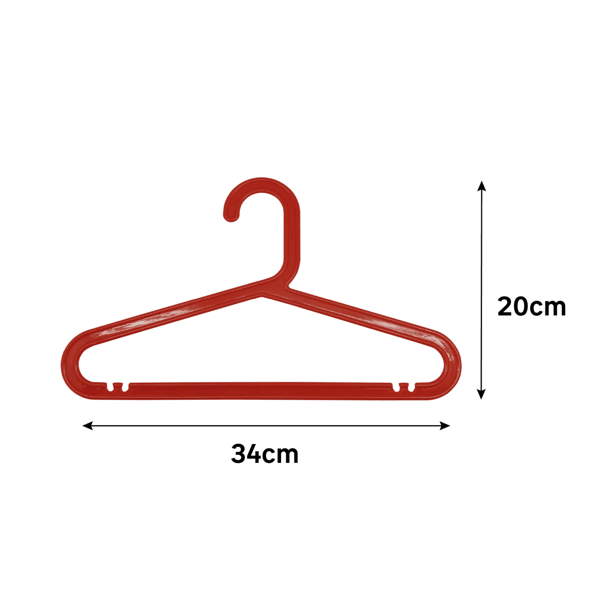 SET OF 4 PLASTIC BABY HANGERS 34 CM SPACEO