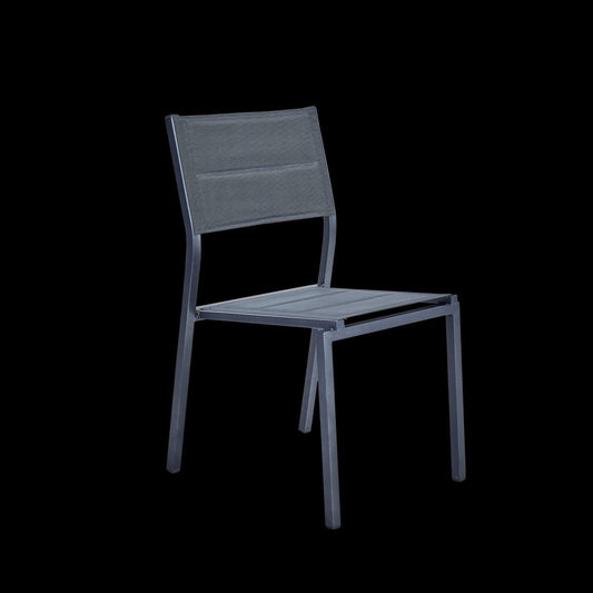 Bricocenter ORION BETA II CHAIR NATERIAL ALUMINUM AND TEXTILENE UPHOLSTERED ANTHRACITE