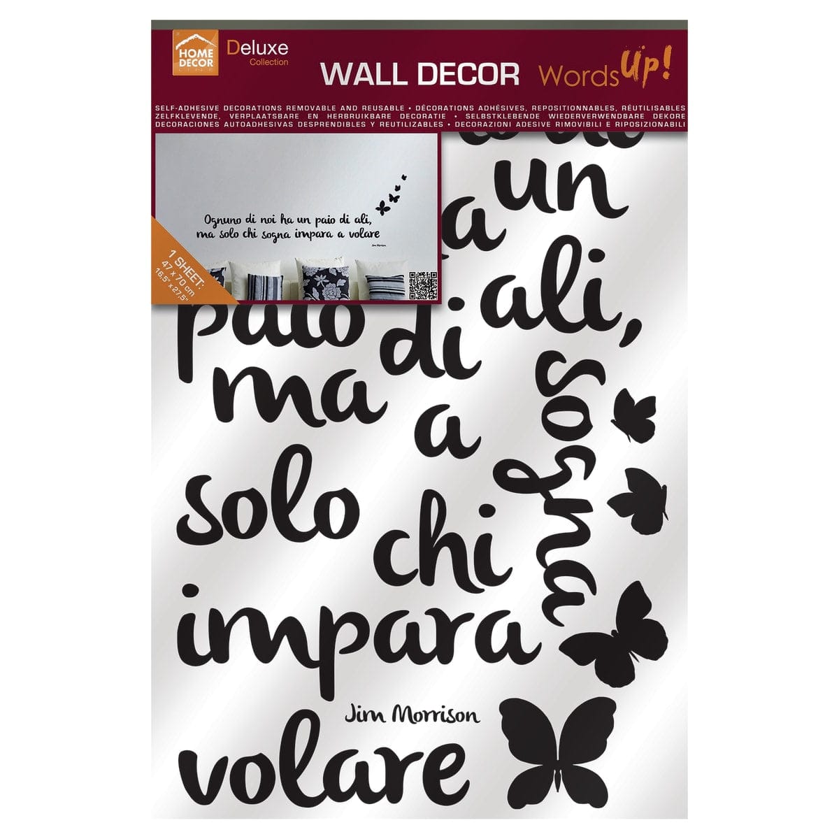 Bricocenter STICKER WORDS UP LEARN TO FLY 47.5X70 CM