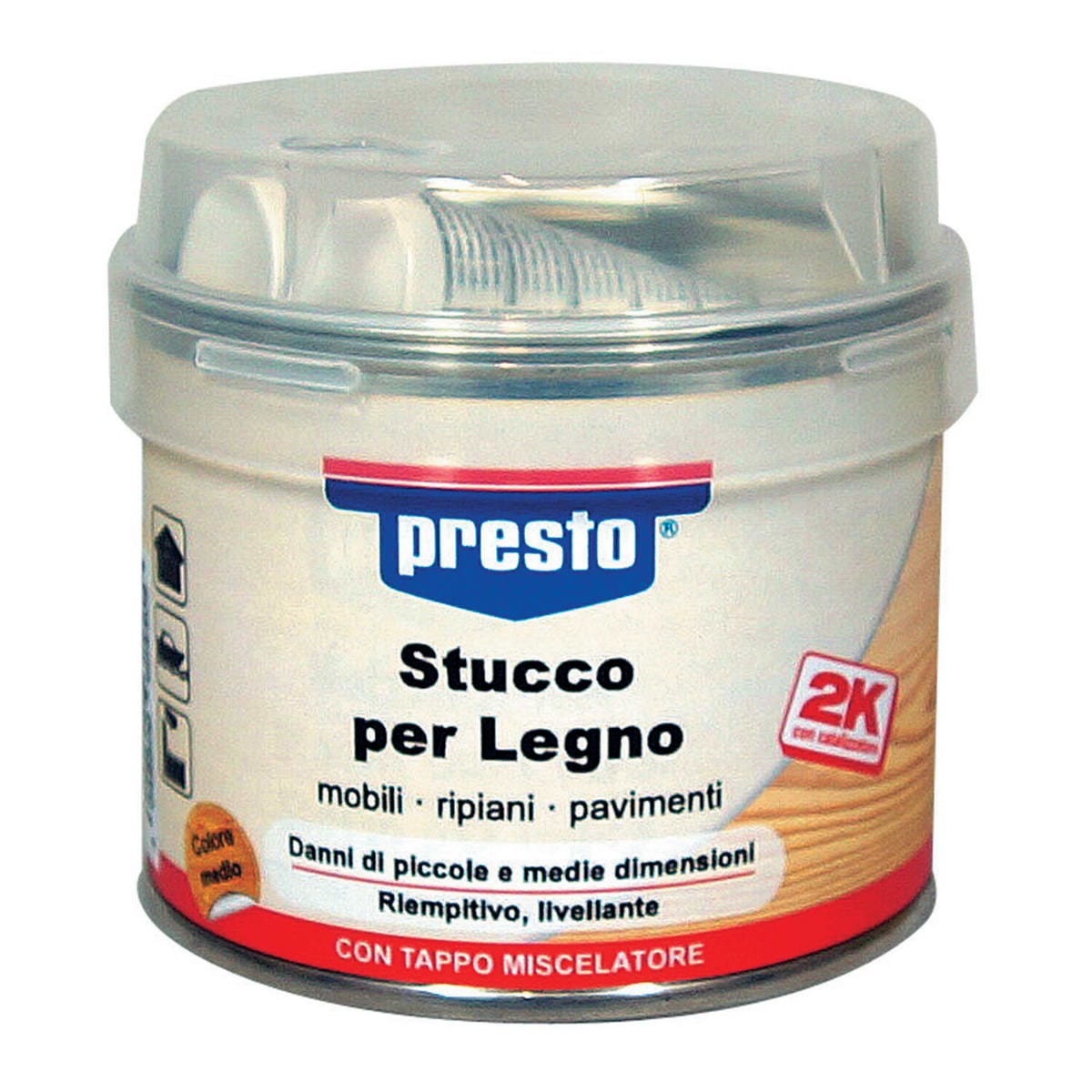 Bricocenter LIGHT BROWN TWO-COMPONENT WOOD FILLER PRESTO 250GR