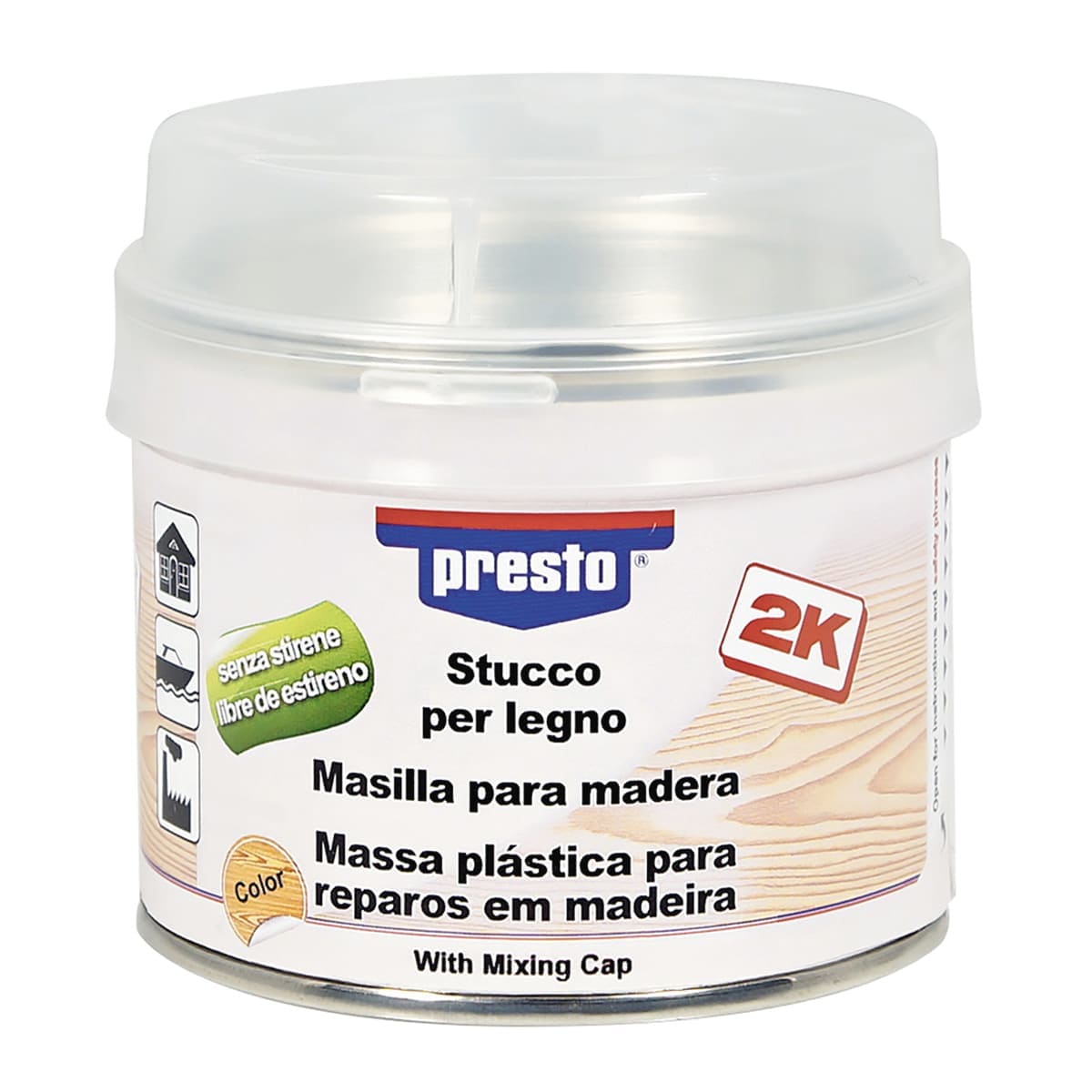 Bricocenter LIGHT BROWN TWO-COMPONENT WOOD FILLER PRESTO 250GR