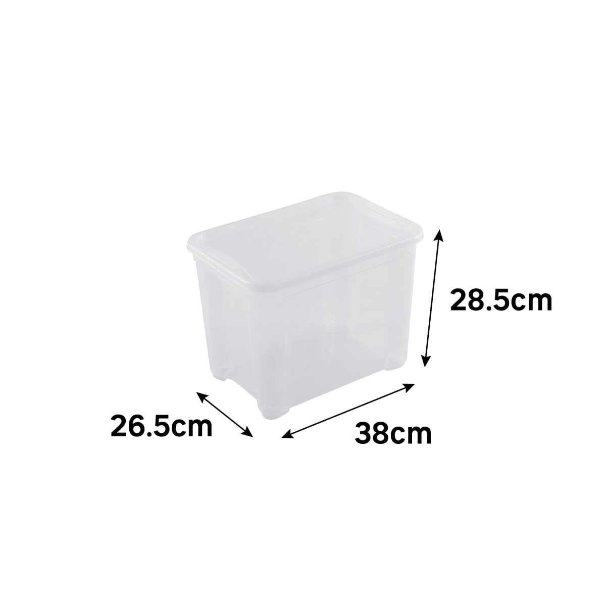 Bricocenter CONTAINER WITH LID T-BOX S W38xD26.5xH28.5CM 18LT TRANSPARENT PLASTIC LID