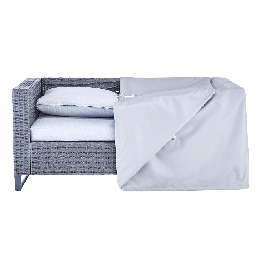 COVER FOR 2-SEATER SOFA 130X75X60CM LIGHT GREY
