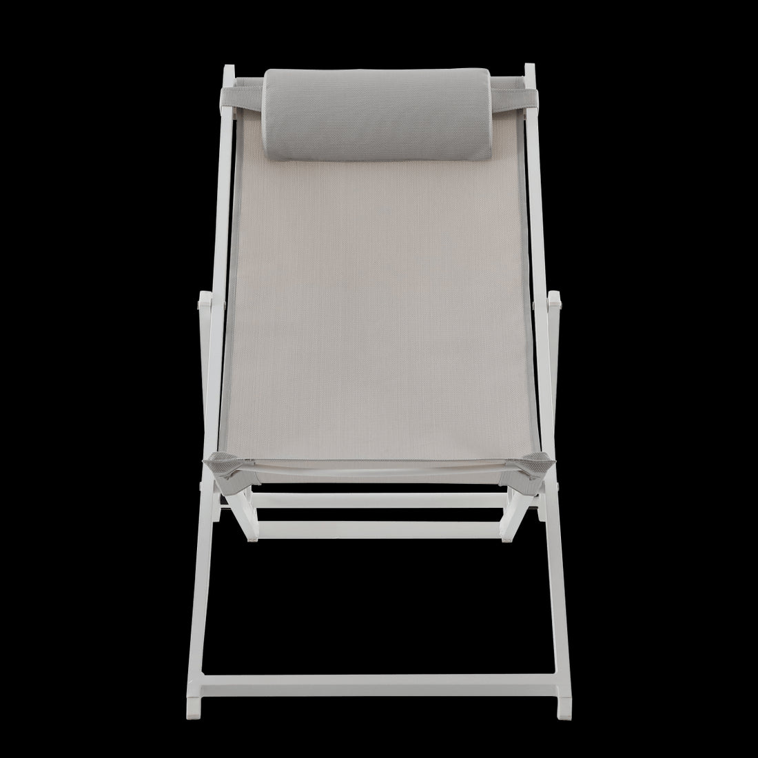 CRUZ NATERIAL LOUNGE CHAIR WITH CUSHION 113.5X58 WHITE