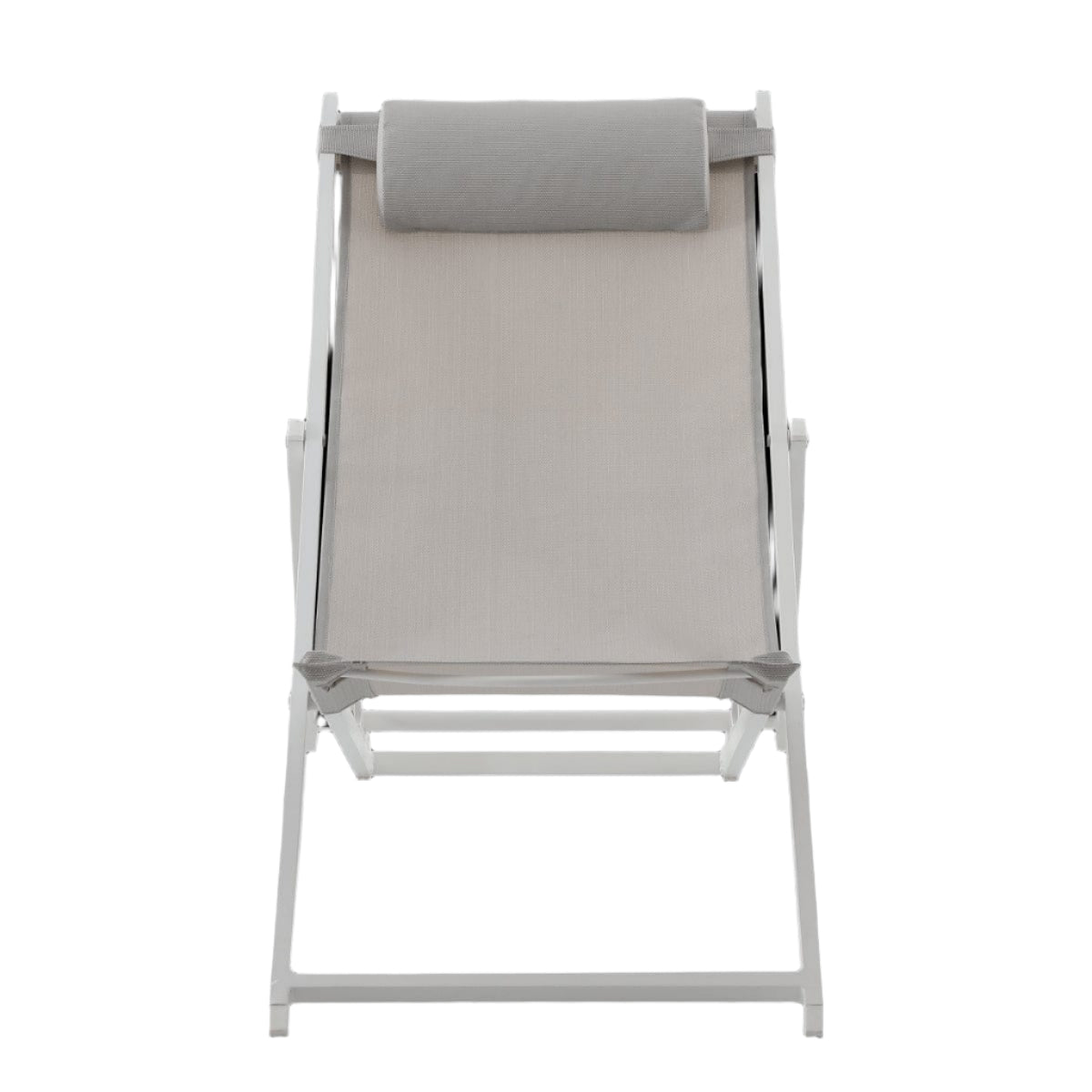 Bricocenter CRUZ NATERIAL LOUNGE CHAIR WITH CUSHION 113.5X58 WHITE